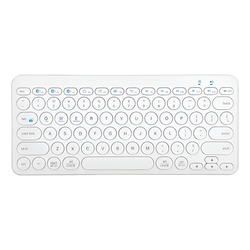 Teclado Retro Punk Estilo 78 Teclado K380 Bluetooth 5.0 Blanco Blanco