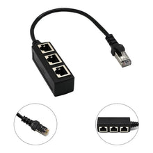 Cargar imagen en el visor de la galería, Adaptadores Rj45 1 A 3 Puertos Divisor De Red Ethernet Lan
