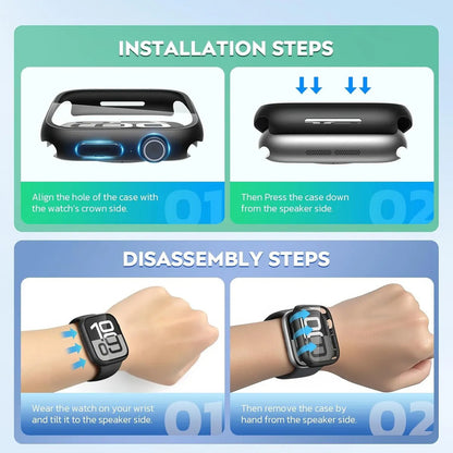 Protector Carcasa Slim + Glass Para Apple Watch 45mm