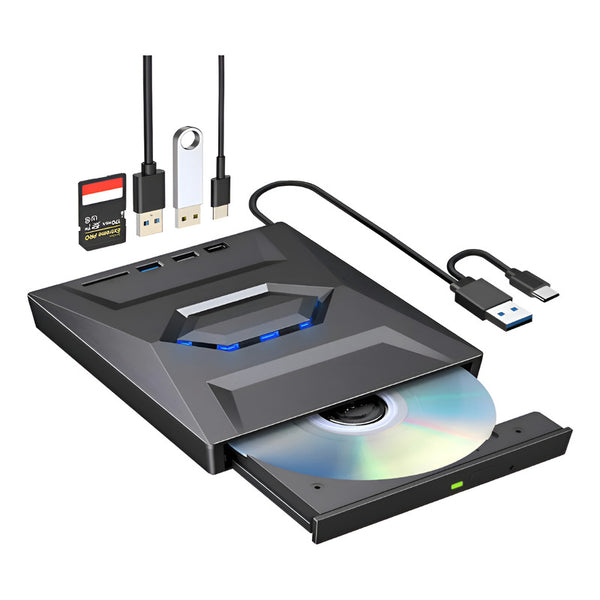 Quemador Lectora Y Grabadora De Dvd/cd Externo Usb Type-c Negro