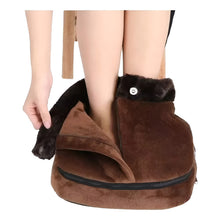 Cargar imagen en el visor de la galería, Bota Calefactor Eléctrico Calienta Pie Cuello Espalda Marrón Oscuro Marrón
