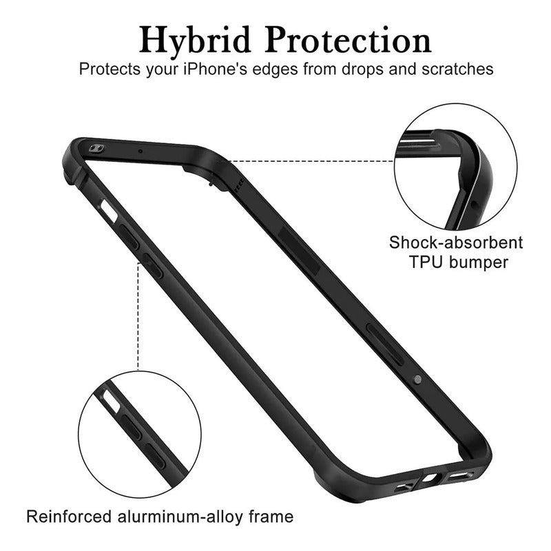 Funda Marco Metálico Para iPhone 15 Silver