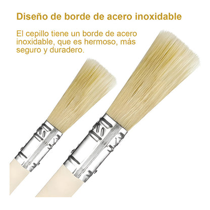 Pack De 6 Brochas (varias Medidas) Beige