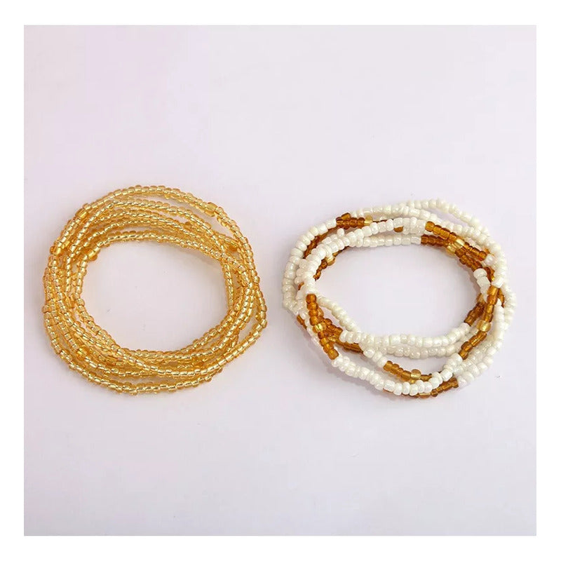 8pcs Cadenas De Cintura En Capas Boho Cuentas Playa Cadena