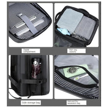 Cargar imagen en el visor de la galería, Mochila Carcasa Dura Gran Capacidad Impermeable Para Macbook Negro Negro
