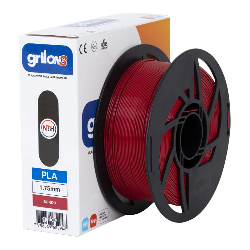 Filamento Pla Grilon3 1.75mm 1kg Impresora 3d - 3dpt Bordo Bordó