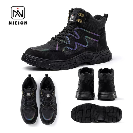 Tenis De Seguridad Industrial Zapatos Trabajo Hombre Nieion Negro Mx9