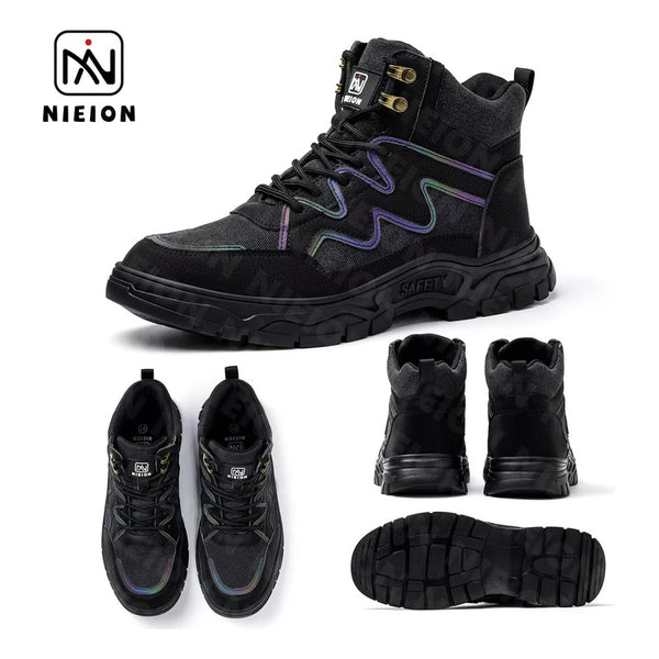 Tenis De Seguridad Industrial Zapatos Trabajo Hombre Nieion Negro Mx9