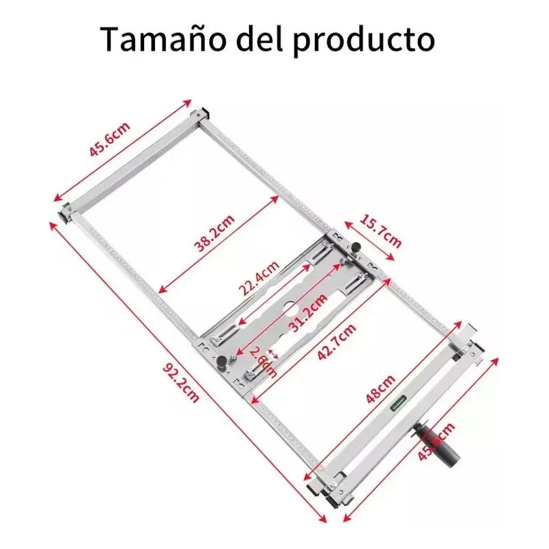 Grande Guía De Corte Para Sierra 7 Pulgadas O Router De Mano Gris No Aplica