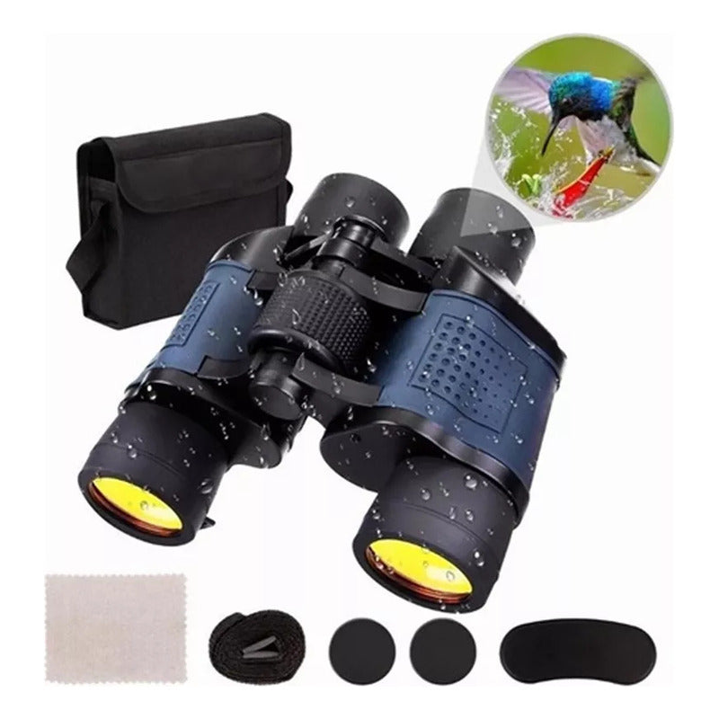 Binoculares De Visión Nocturna De 60x60 Con Telescopio Azul Oscuro