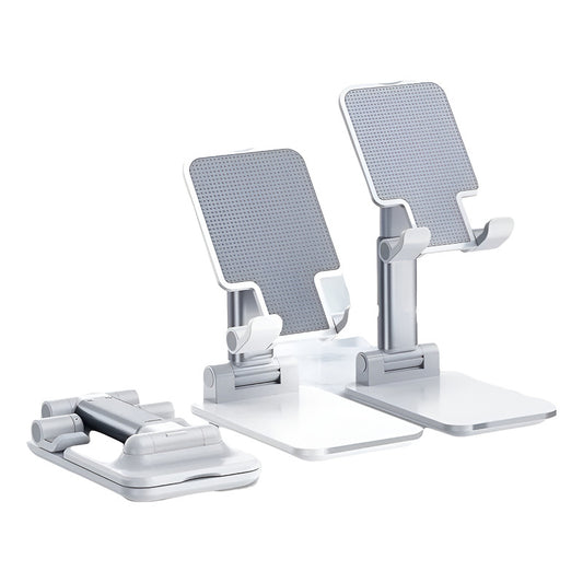 Soporte Ajustable Para Teléfono Celular Plegable Tableta Blanco