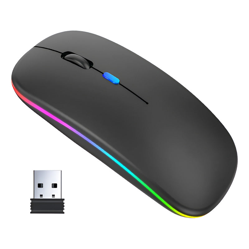Mouse Inalámbrico Usb/bluetooth Para Ma/iPad/p Negro