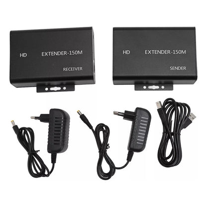 Hd Kvm Usb Extender 150m Multimedia Interface Rj45 1080p Negro