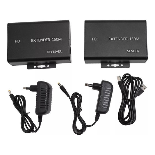Hd Kvm Usb Extender 150m Multimedia Interface Rj45 1080p Negro