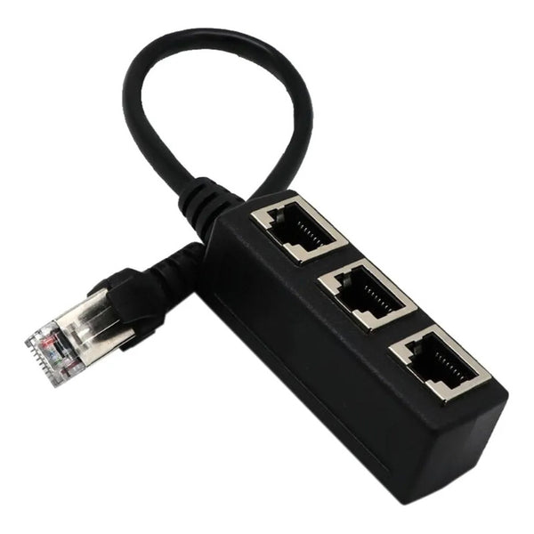 Adaptadores Rj45 1 A 3 Puertos Divisor De Red Ethernet Lan