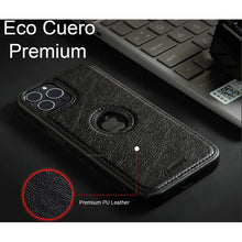Cargar imagen en el visor de la galería, Carcasa Cuero Premium Para iPhone (todos) + Lámina Espía Negro 13 Pro
