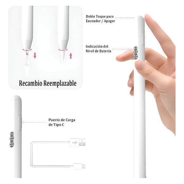 Lapiz Pencil Stylus Lápices Touch Universal Para Tablet
