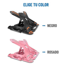 Load image into Gallery viewer, Soporte Base Notebook Y Celular Ajustable Hasta 17 Pulgadas Negro
