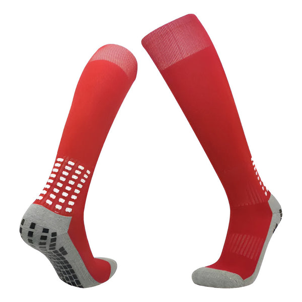 Medias Deportiva Antideslizante Larga Espesar 2pares Rojo/negro