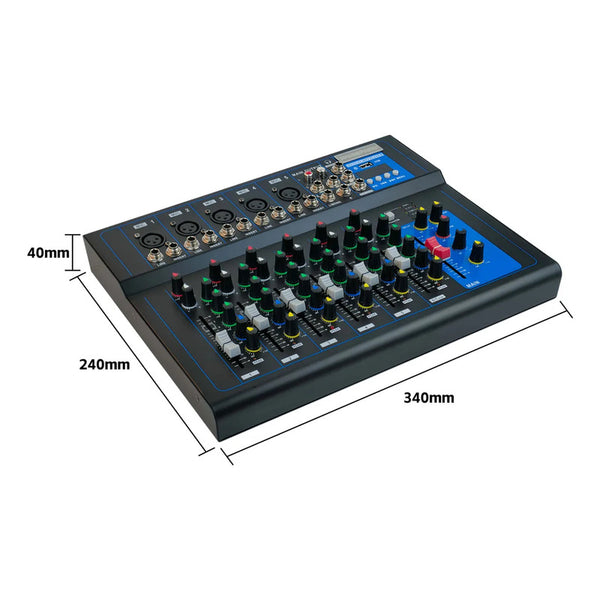 Consola Mezcladora De Audio Portátil 7 Canales