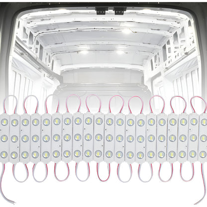 20 Módulos 5054 Tiras De Luces Led Ip65 Dc12 Azul