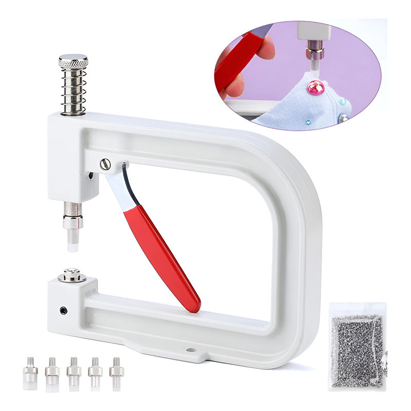 Remachadora De Perlas Abs+1000 Remaches Mano Tachuelas Ropa 1