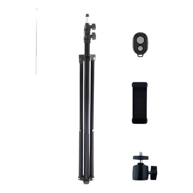 Trípode Celular Camara Soportes 210cm Control Bluetooth Negro