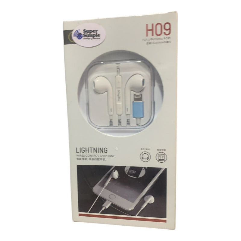 Audífonos In Ear Compatibles Con iPhone 14 13 12 11 Se X 8 7 Blanco