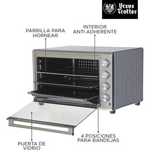 Cargar imagen en el visor de la galería, Horno Eléctrico 100 Litros Ursus Trotter Backofen Convector Color Plateado
