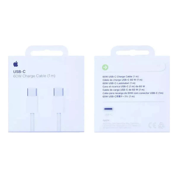 Cable Original Usb-c A C 1m 60w Para iPhone iPad Blanco