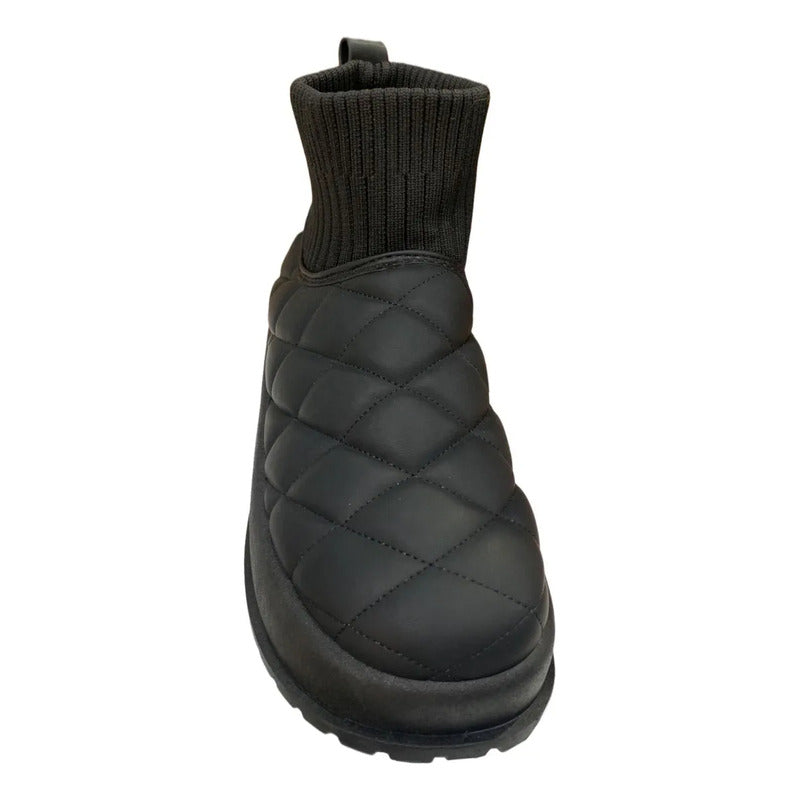 Bota Forrada Chiporro Pantubota Mujer Invierno Warm Boots Negro Ajedrez 37