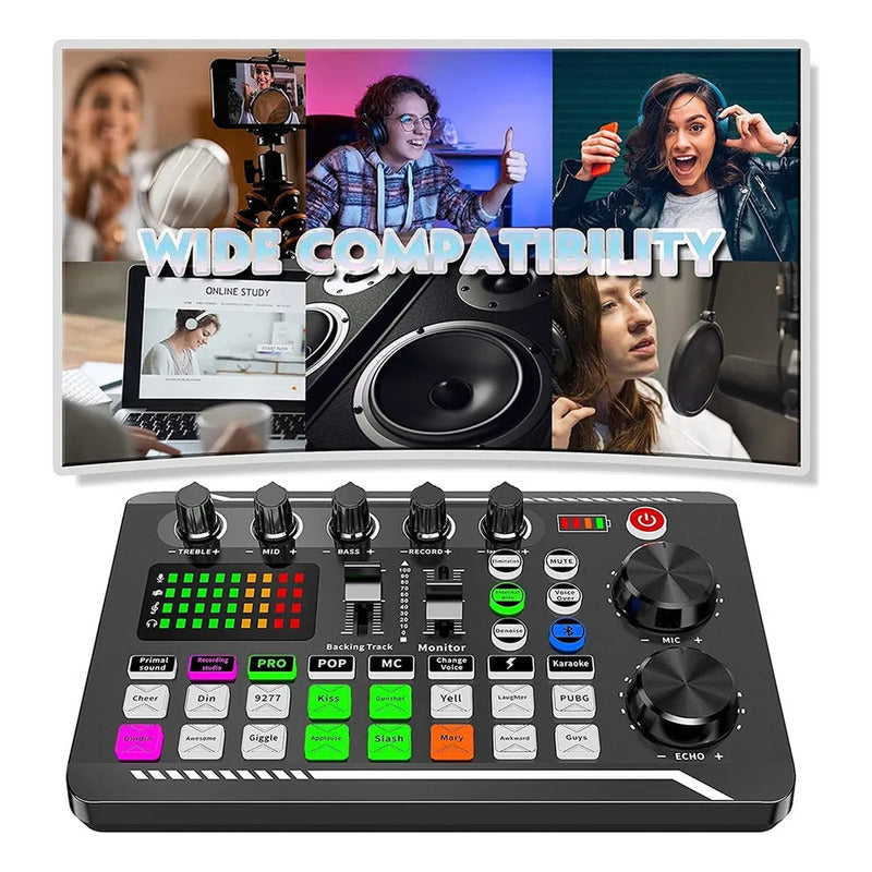 Mezclador De Audio Profesional Con Tarjeta De Sonido