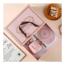 Cargar imagen en el visor de la galería, Taza Con Calentador Eléctrico 55°c Tazón Para Café Té Leche Color Rosado
