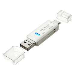 Adaptador 3 En 1 Lector Tarjetas Sd Y Micro Sd, 3.0 Usb Blanco
