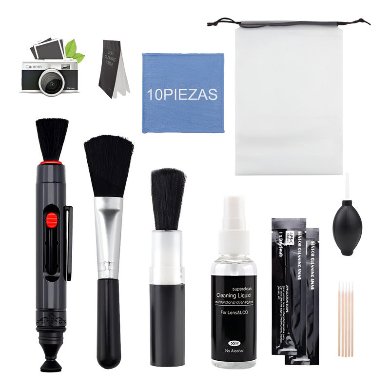 Set De 10 Kit Limpieza Cámara Sensor Y Lentes Limpiador Set