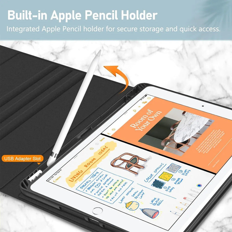 Funda Para iPad 10 Generacion 10.9 2022 Con Teclado Ñ Gris Oscuro