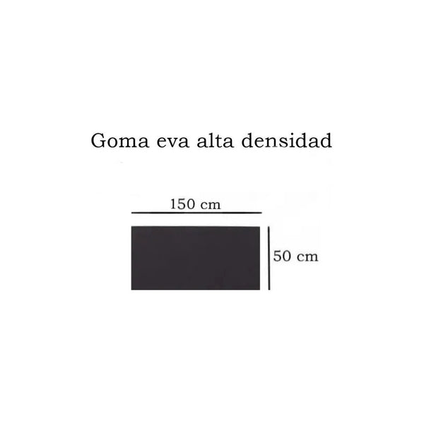 Mat Goma Eva Alta Densidad Negra 4mm 150 X 50 Cms Negro