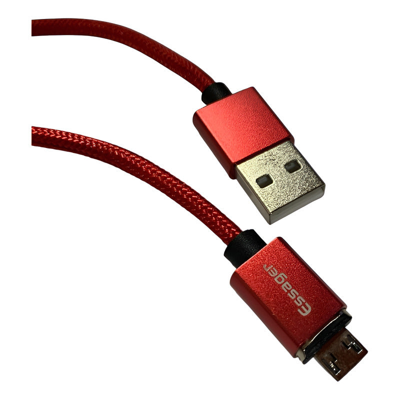 Cable Carga Rápida 3.0 Magnético Usb Micro Usb | Essager Iph Rojo