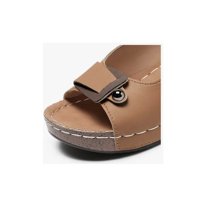 Sandalias Ortopédicas Para Mujer Manfredi Marrón 39 Cl