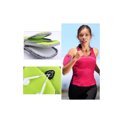 Brazalete Deportivos Celulares Y Accesorios Para Correr Negro Con Gris Poliéster