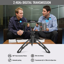 Cargar imagen en el visor de la galería, Mini Microfonos Inalambrico Solapa Para Celular iPhone iPad Color Negro
