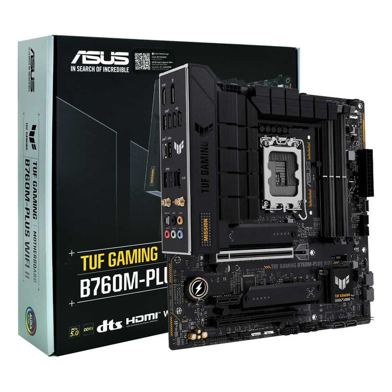 Placa Madre Asus Tuf Gaming B760m-plus Wifi Ii Lga 1700 Matx Color Negro