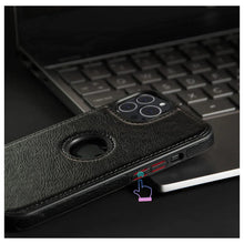 Cargar imagen en el visor de la galería, Carcasa Cuero Premium Para iPhone (todos) + Lámina Espía Negro 13 Pro
