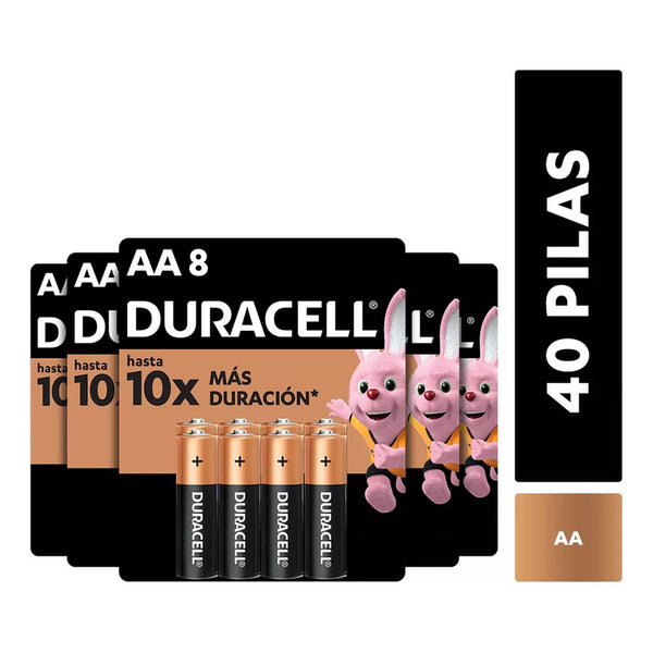 Pack 40 Pilas Alcalinas Duracell Blíster Aa