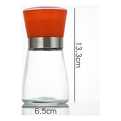 Salero Pimentero Molinillo De Vidrio Con Tapa 13,5cms Altura Verde Lima