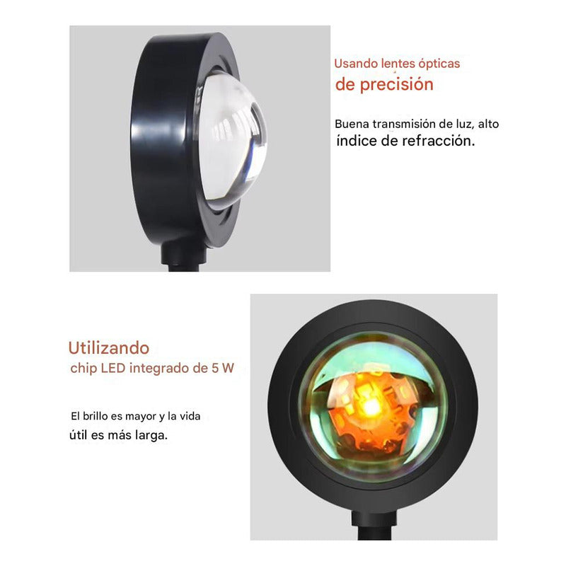 Lámpara De Proyección Sunset Fotografía Luz Ambiente Punkzz