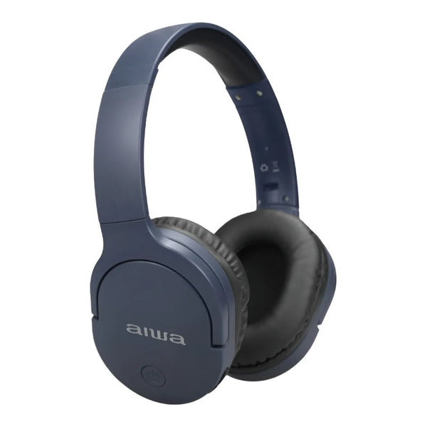 Audífonos Aiwa On-ear Bluetooth Micrófono Aux Aw-k11u Azul