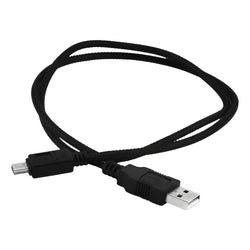 Cable Carga Adaptador Miniusb 5 Pin Macho A Usb Macho 80cms Negro