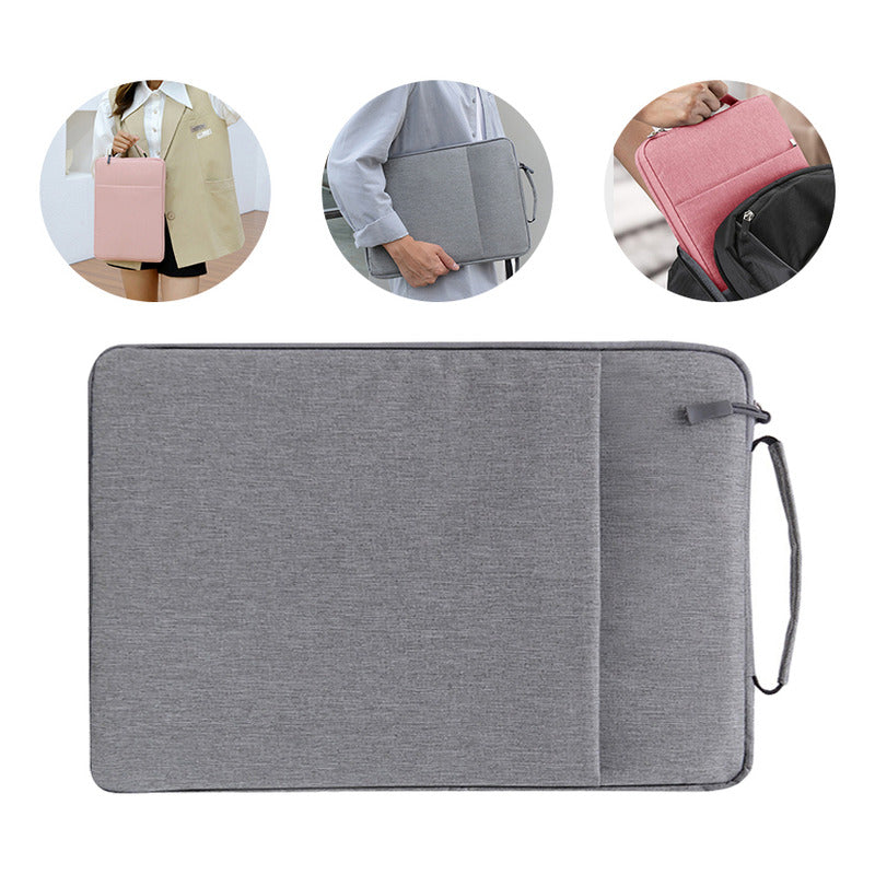 Funda Protectora Para Laptop Macbook13-16 En Prueba Golpe Color Gris 15-16inch 