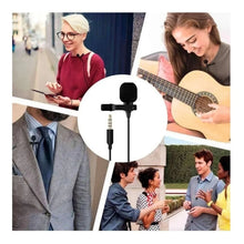 Load image into Gallery viewer, Microfono Celular Computadora Lavalier De Clip Solapa 3.5mm Color Negro
